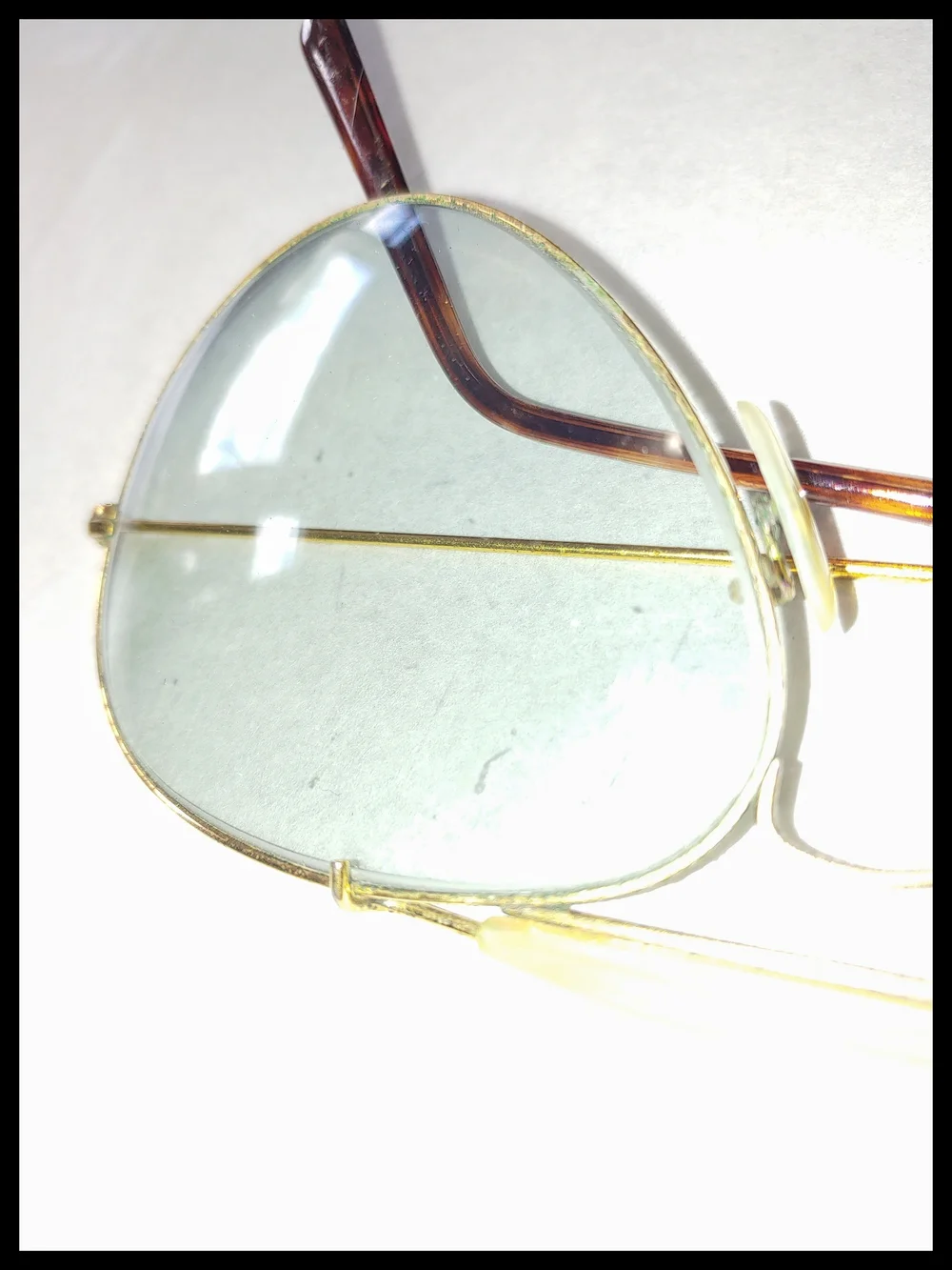 Vintage Ray-Ban Aviator Sunglasses B&L USA Gold Frame Mismatched Arms + Case